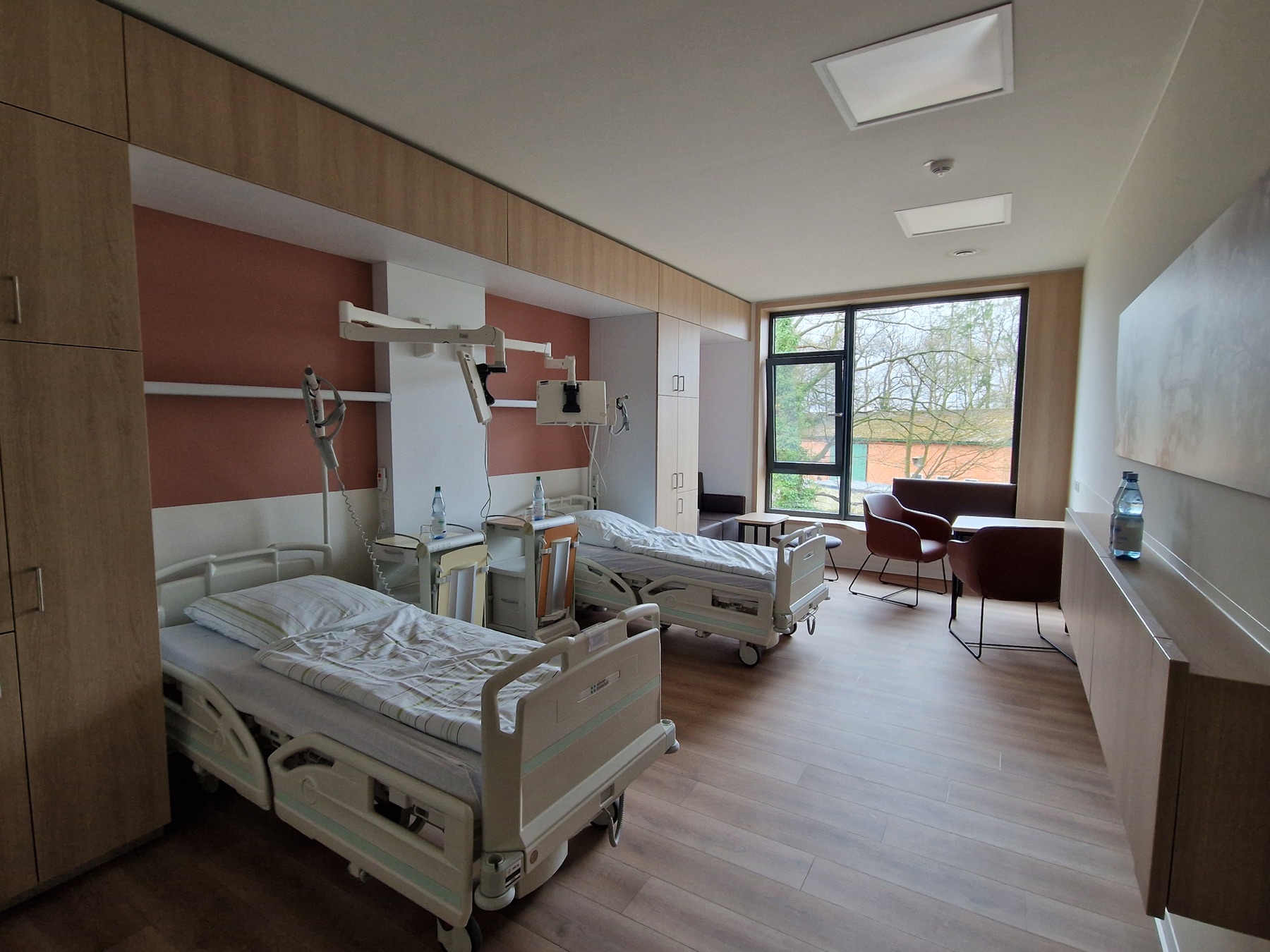 Patient room at STENUM Hospital in Germany